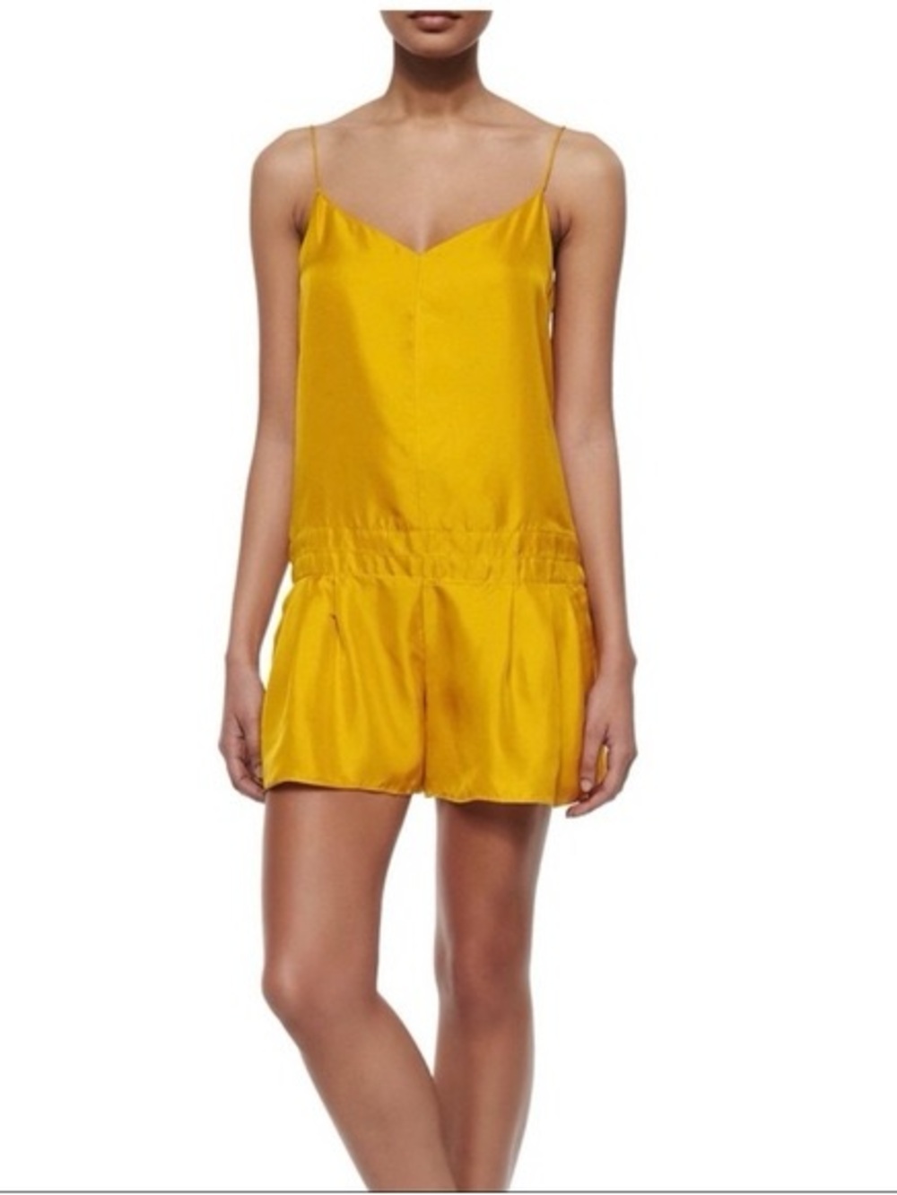 Rag & Bone Yellow Silk Romper